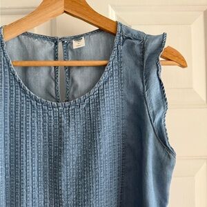 Blue Sleeveless Denim Dress